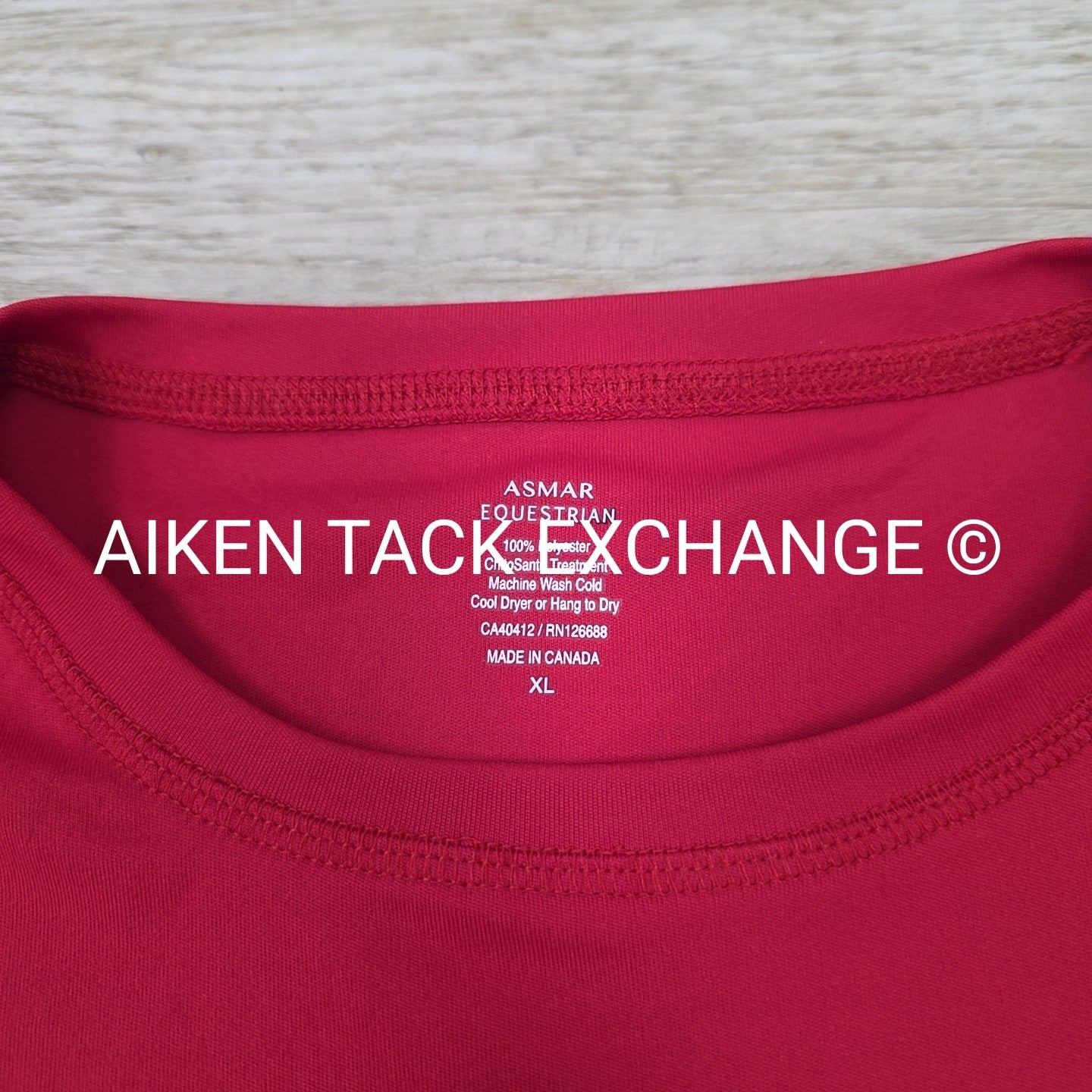 Asmar Equestrian Long Sleeve Crew Neck Top, Size X-Large