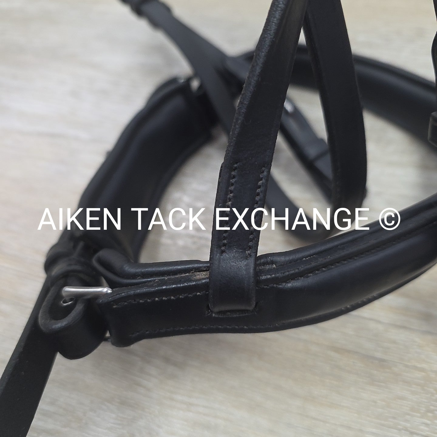 Montar Fair Snaffle Bridle, Missing Flash Strap, Rubber Reins, Black, Size Cob