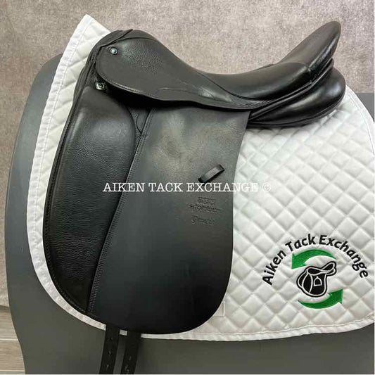 **SOLD** 2013 Stubben D Genesis Dressage Saddle, 18" Seat with Biomex, 31 cm Tree - MW/W, Wool Flocked Panels