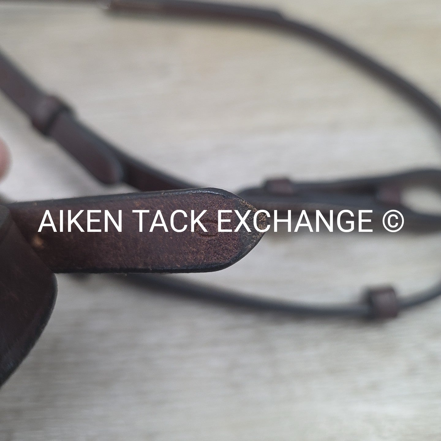 Monocrown Flat Hunt Bridle, No Reins, Brown, Oversize