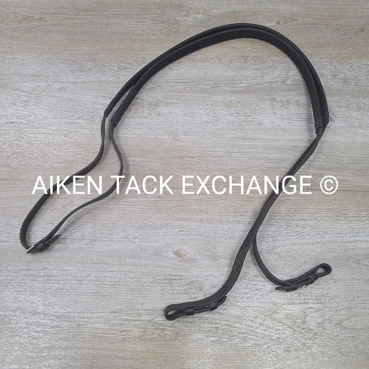 Harry Dabbs Flat Rubber Reins, Black, 54"