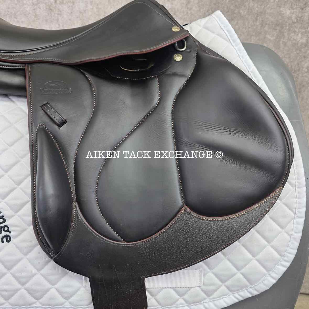 2015 Devoucoux Chiberta Monoflap Jump Saddle, 18" Seat, 1AA Flap, Medium Wide Tree, D3D Panels, Full Buffalo Buffalo Leather
