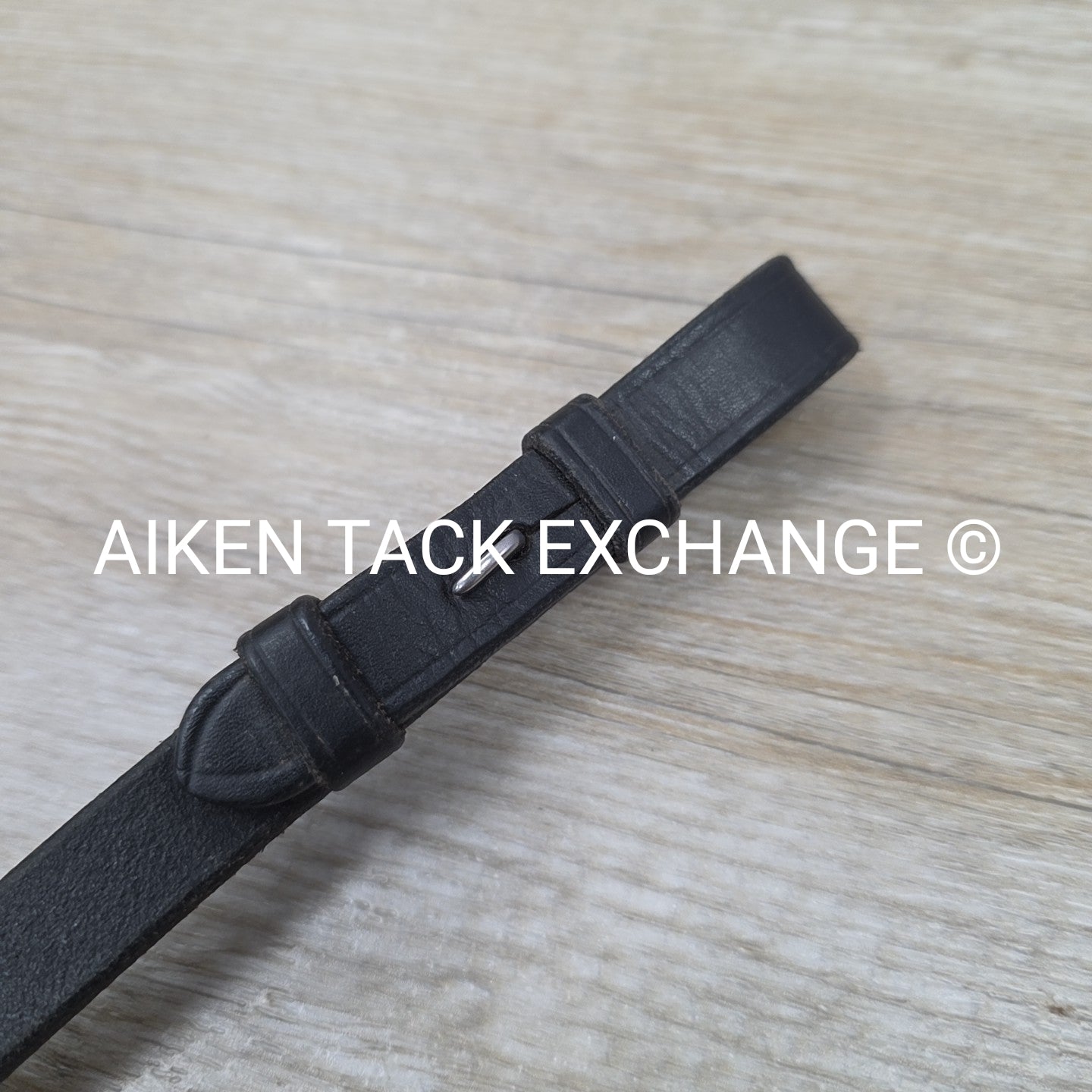 Leather Reins with Hand Stops, Black, Size Full