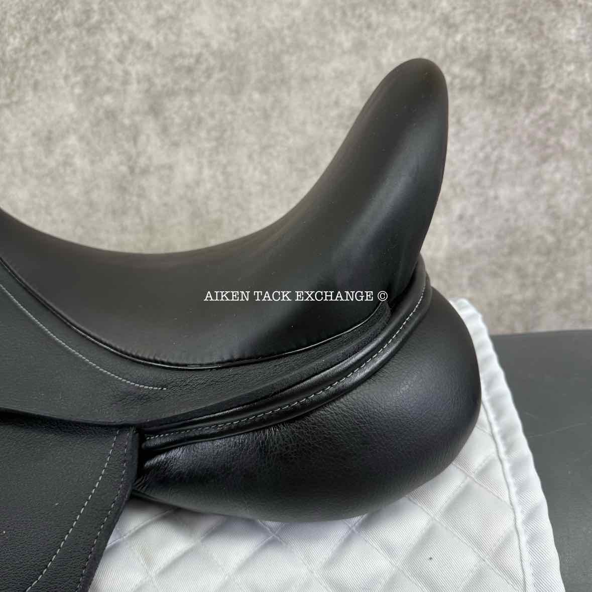 2024 Custom Saddlery Everest R Monoflap Dressage Saddle, 18" Seat, Adjustable Tree, Wool Flocked Panels