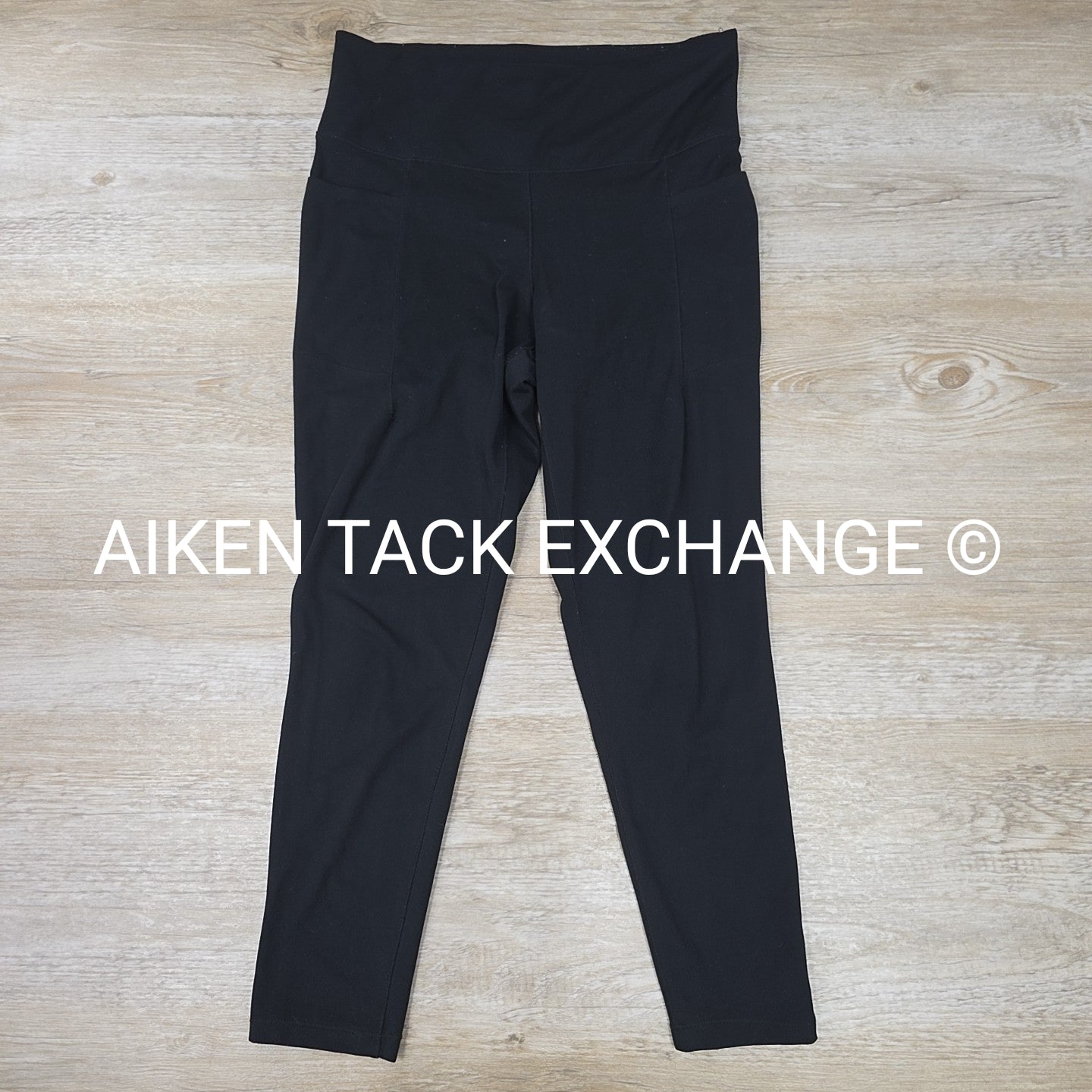 Danskin High-Rise Athletic Leggings wtih Pockets, Black, Women's Size Large