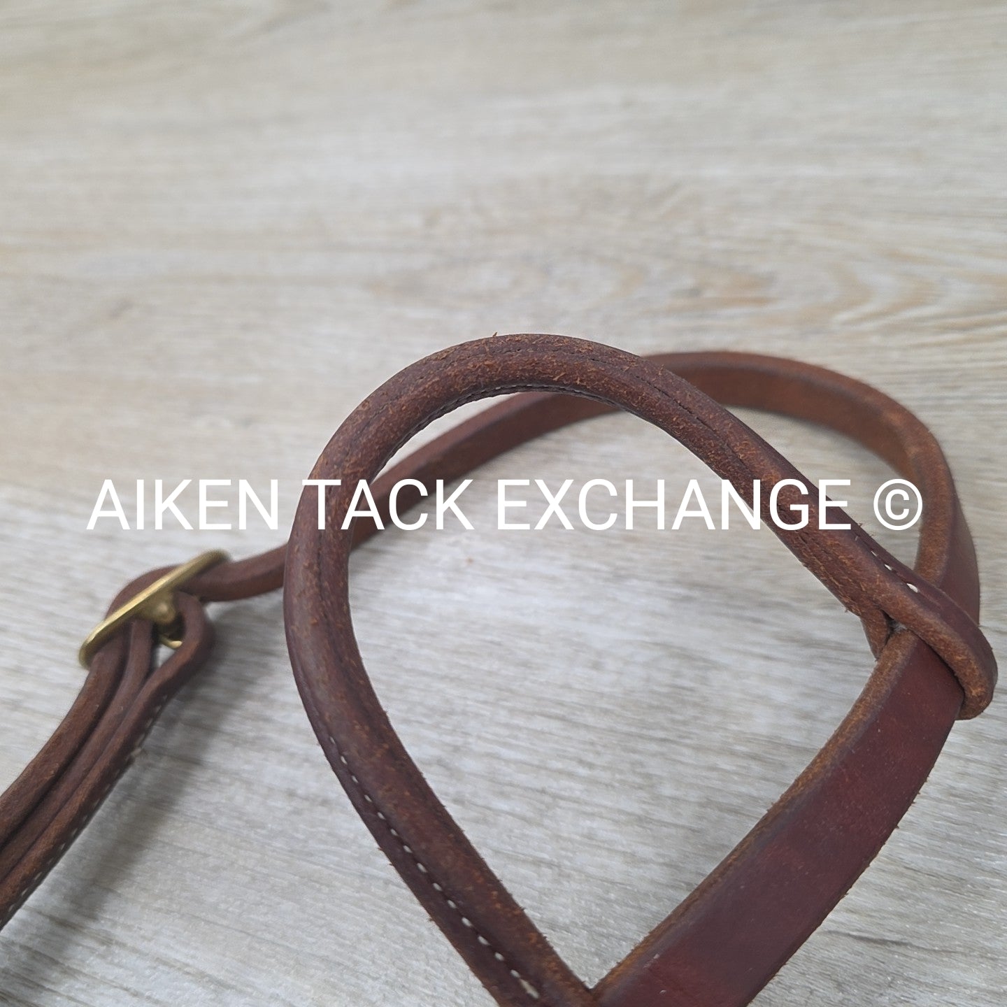 One Ear Headstall with Matching Split Reins & 4.5" Single Joint Loose Ring Bit