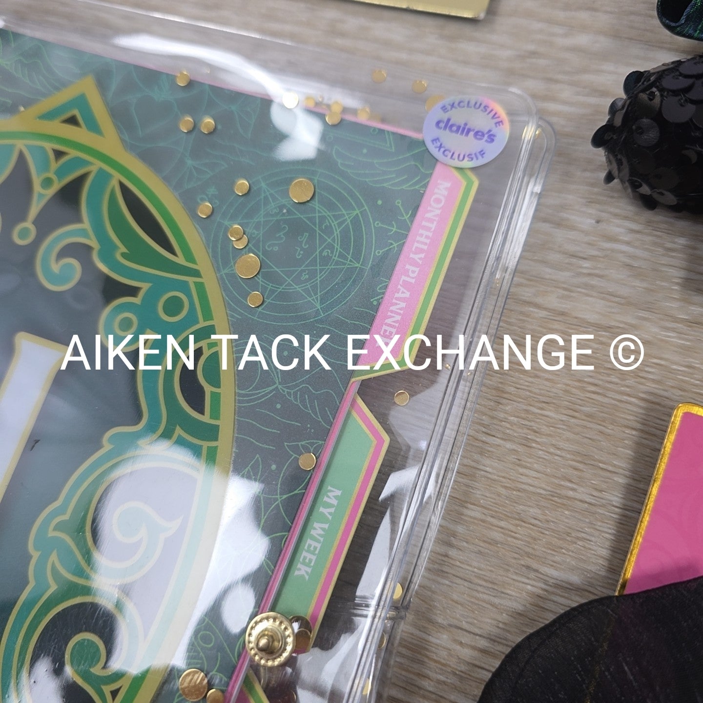 Claire's Wicked Bundle: Shaker Planner, Pin Badges, Hair Clip, Scrunchie Set