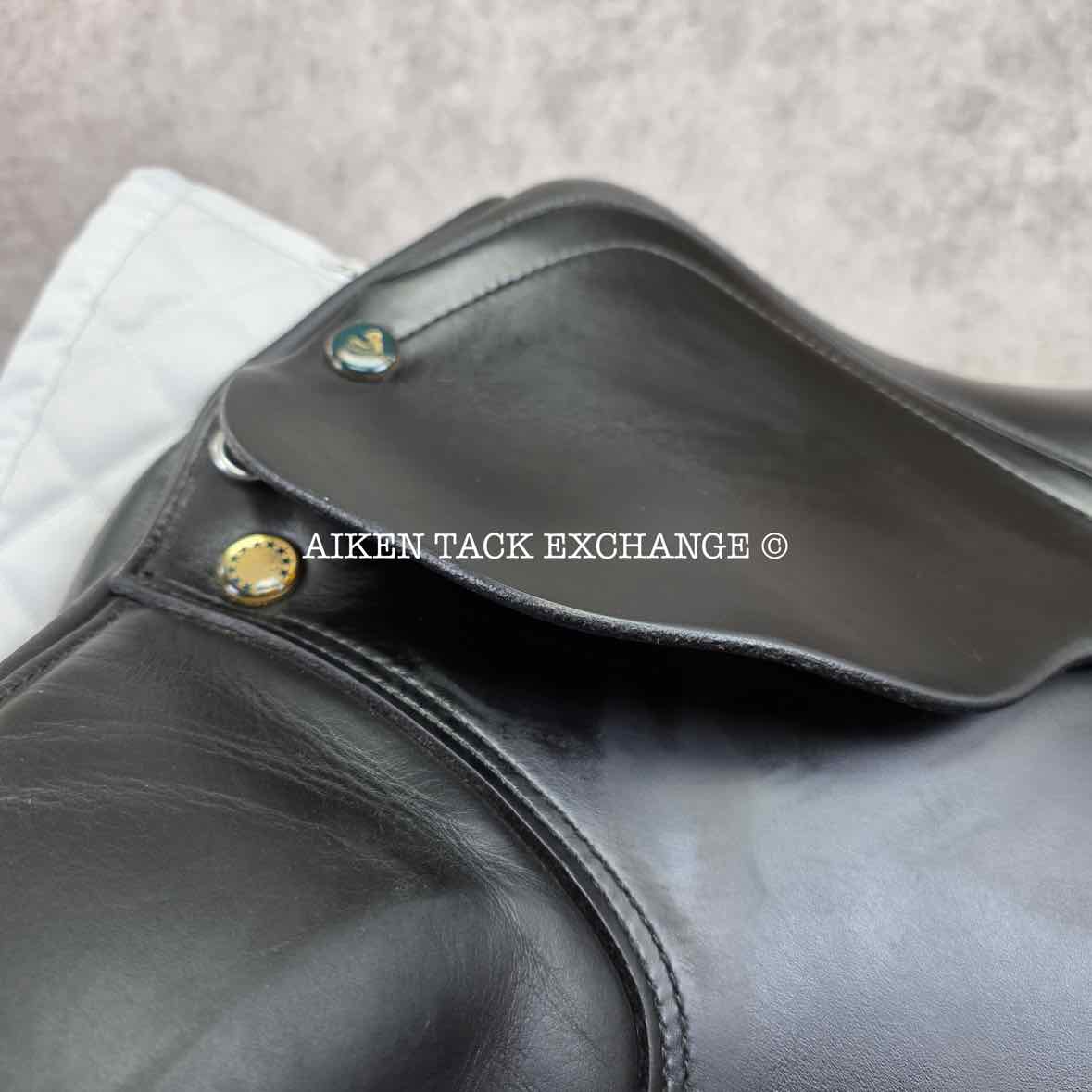 2013 Prestige Roma Dressage Saddle, 17" Seat, 34/35 Tree - MW/W, Wool Flocked Panels
