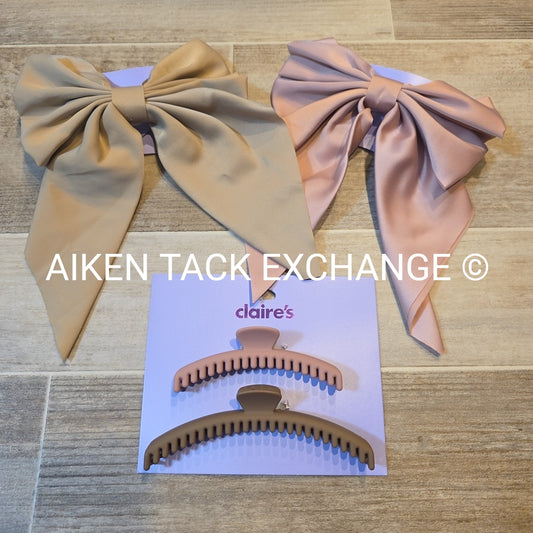 Claire's Hair Bundle - 2 Claw Clips, 2 Hair Clips