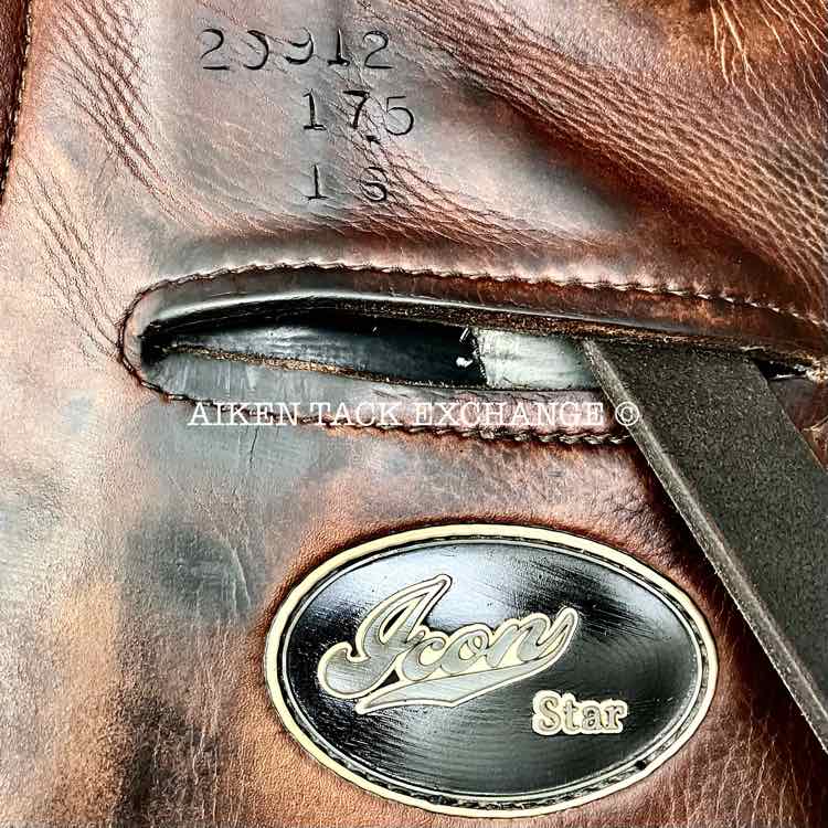 2018 Custom Saddlery Icon Star Monoflap Dressage Saddle, 17.5" Seat, Adjustable Tree, Wool Flocked Panels