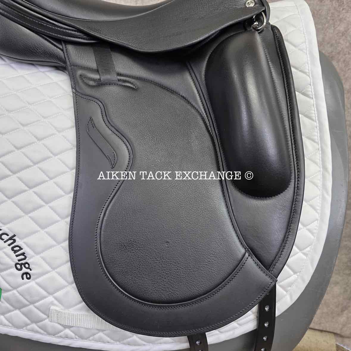 2023 Envy by Custom Saddlery Aurora Monoflap Dressage Saddle, 17.5" Seat, Adjustable Tree, Wool Flocked Panels