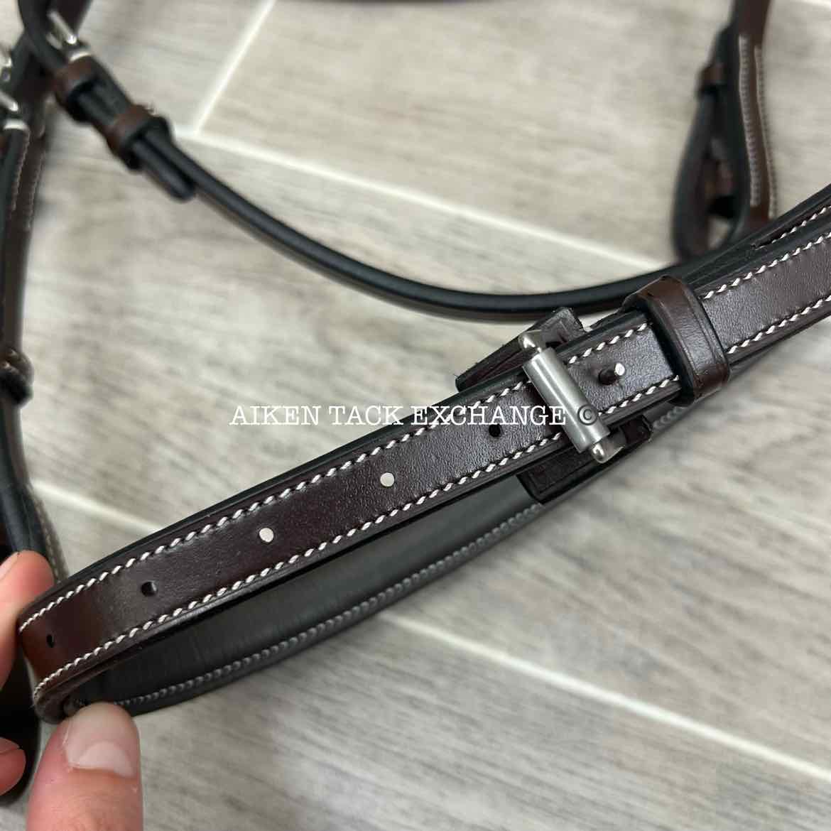 KL Select Red Barn Sovereign Hunter Bridle with Reins, Brown, Size Pony