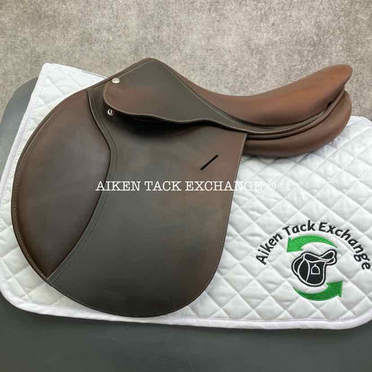 2018 Butet L-Seat (Semi Deep) Close Contact Jump Saddle, 17" Seat, 2 Flap, Medium Tree, Foam Panels