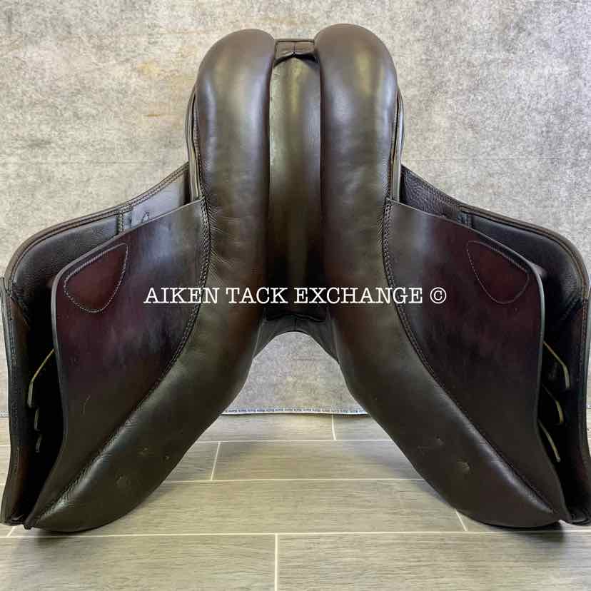 2007 Stubben Roxane Close Contact Jump Saddle, 17" Seat with Biomex, 31 cm Tree - M/MW, Wool Flocked Panels
