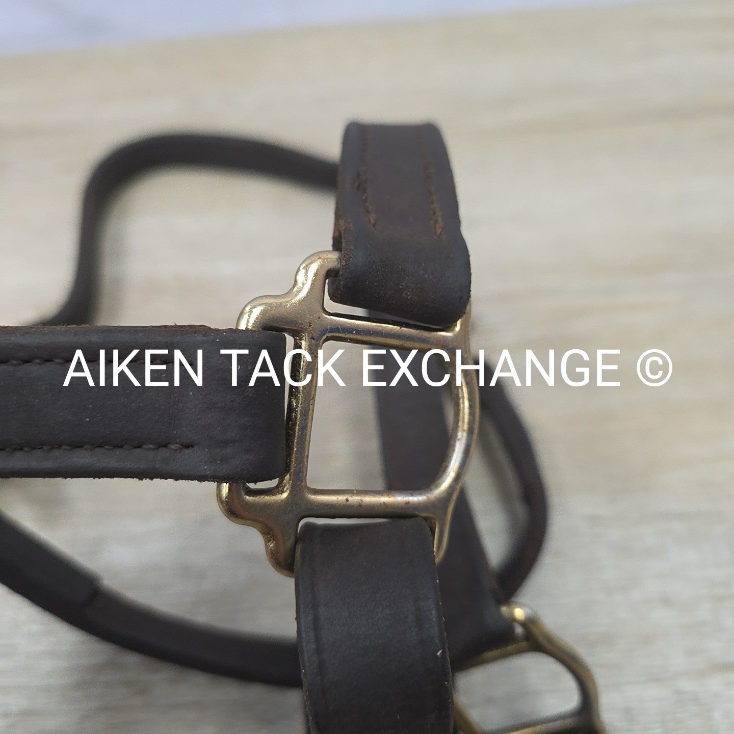 Leather Halter, Has Nameplate, Brown, Size Cob