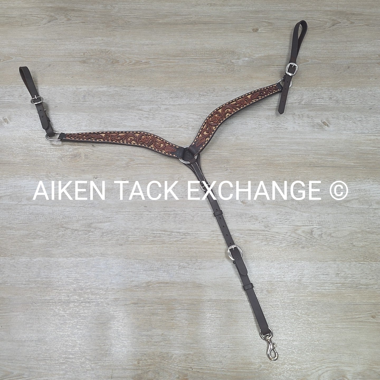 Circle Y Tooled Breastcollar, Size Full/Horse