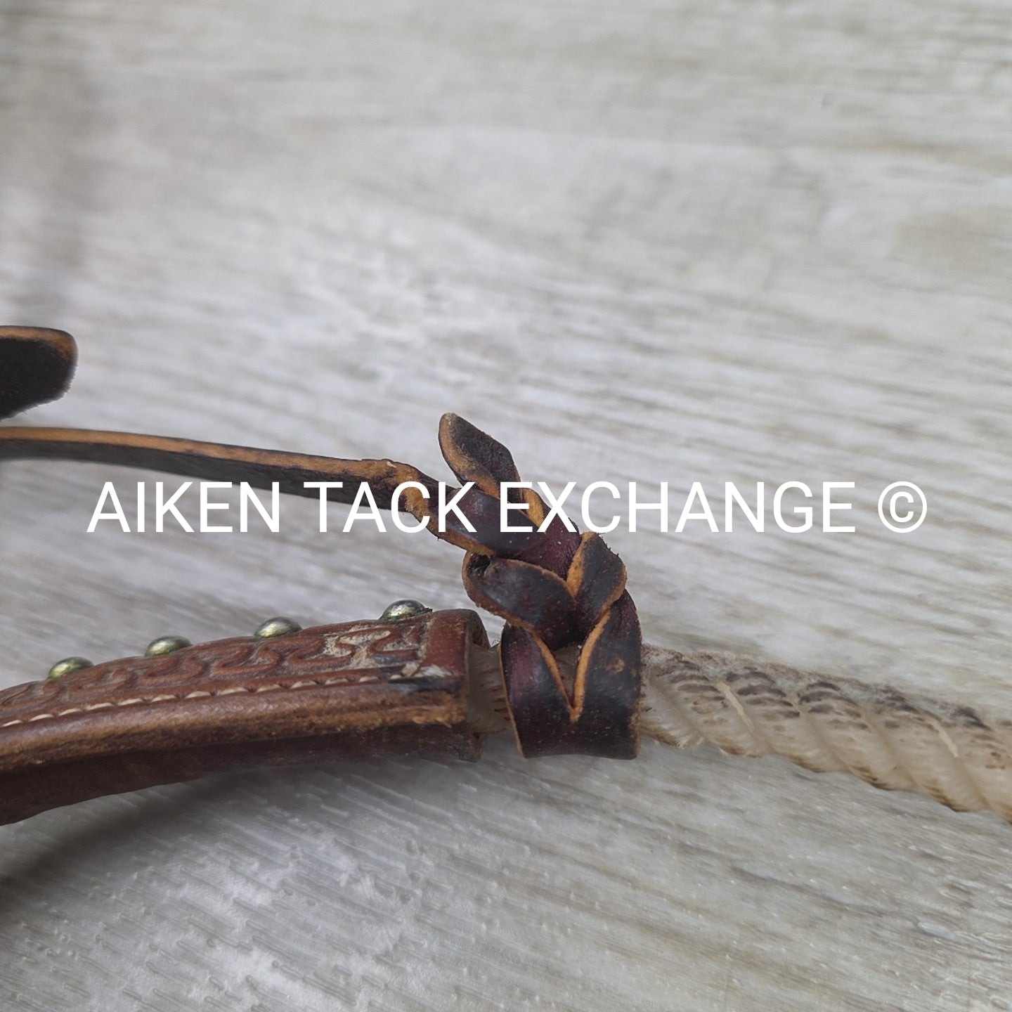 Martin Saddlery Leather Covered Rope Tie Down Noseband