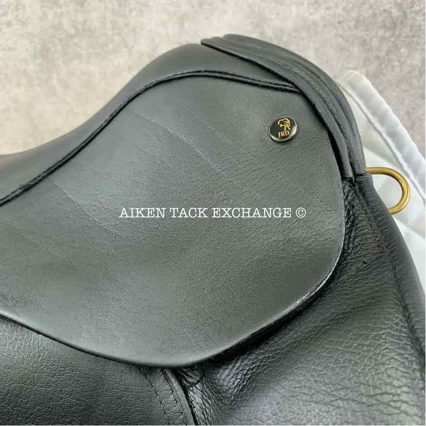 **SOLD** 2015 JRD Bella Dressage Saddle, 17" Seat, Medium Wide Tree, Wool Flocked Panels