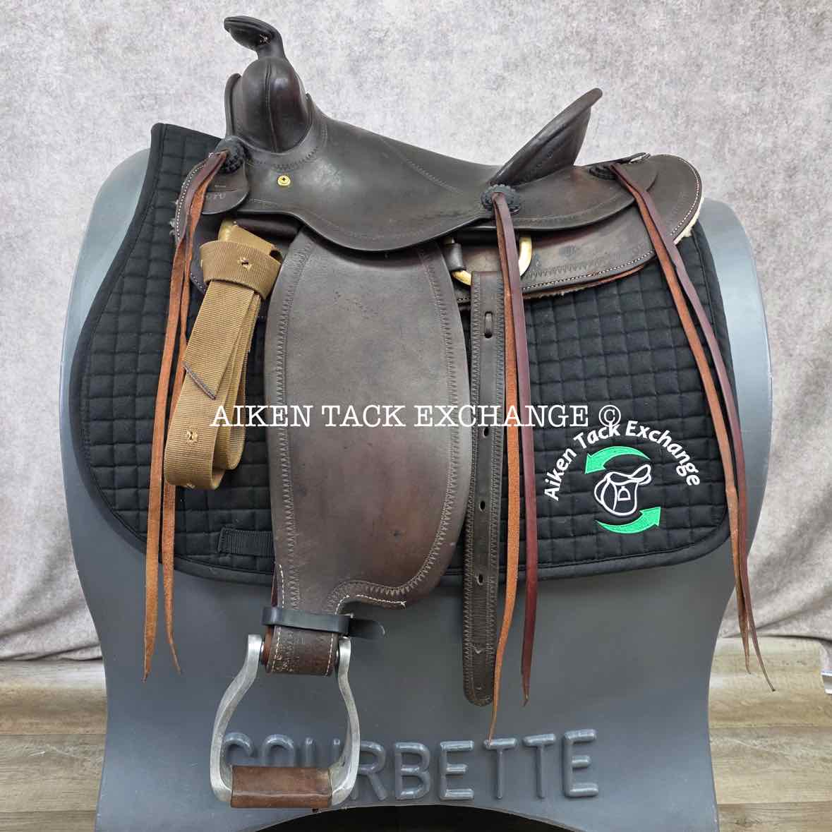 JC Higgins Western Saddle, 14.5" Seat, Regular Tree - Semi QH Bars