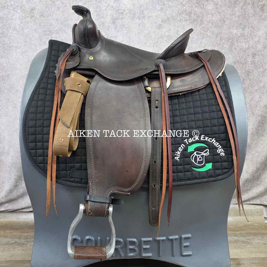 JC Higgins Western Saddle, 14.5" Seat, Regular Tree - Semi QH Bars