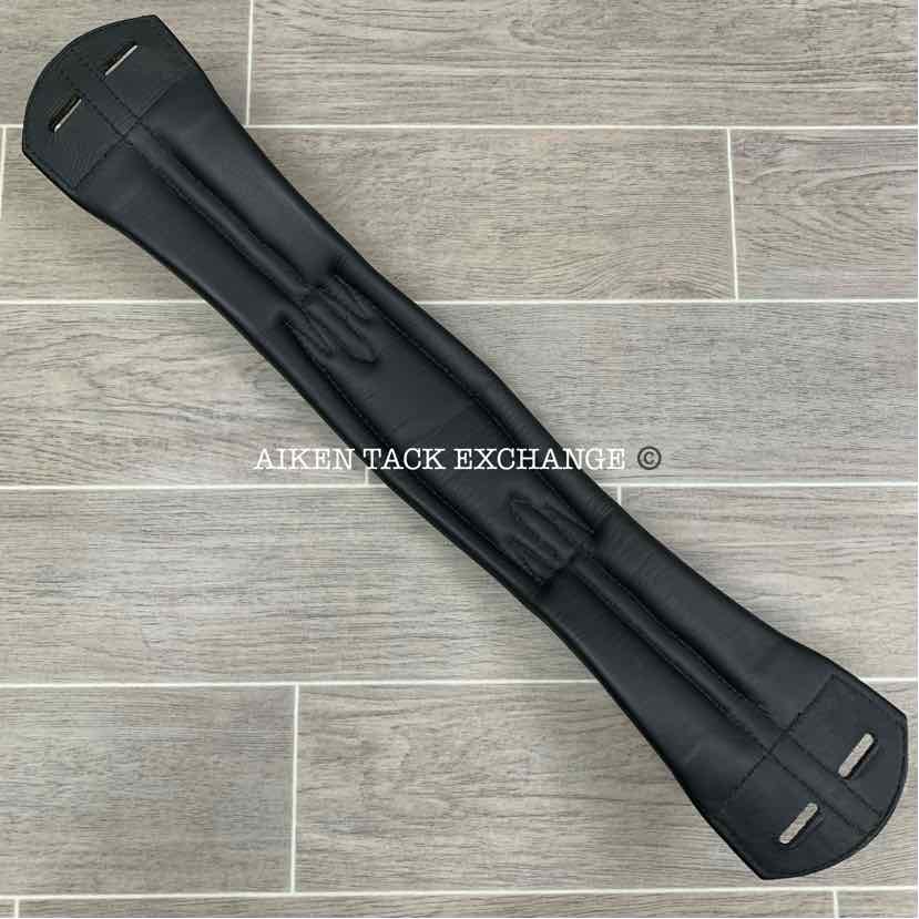 Trilogy Padded Leather Contoured Dressage Girth, Black, 20"