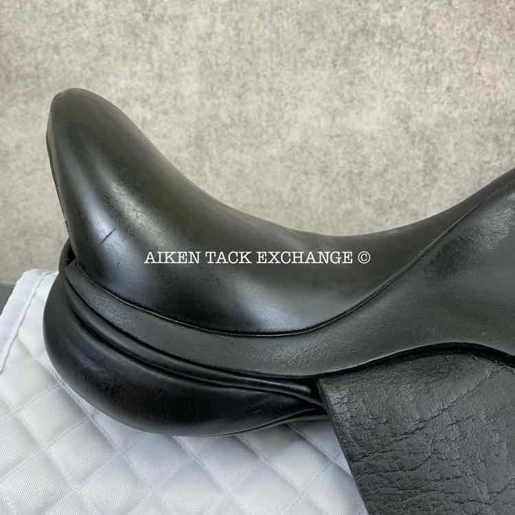 **SOLD** Cynron Dressage Saddle, 17.5" Seat, Medium Wide Tree, Wool Flocked Panels, Buffalo Leather