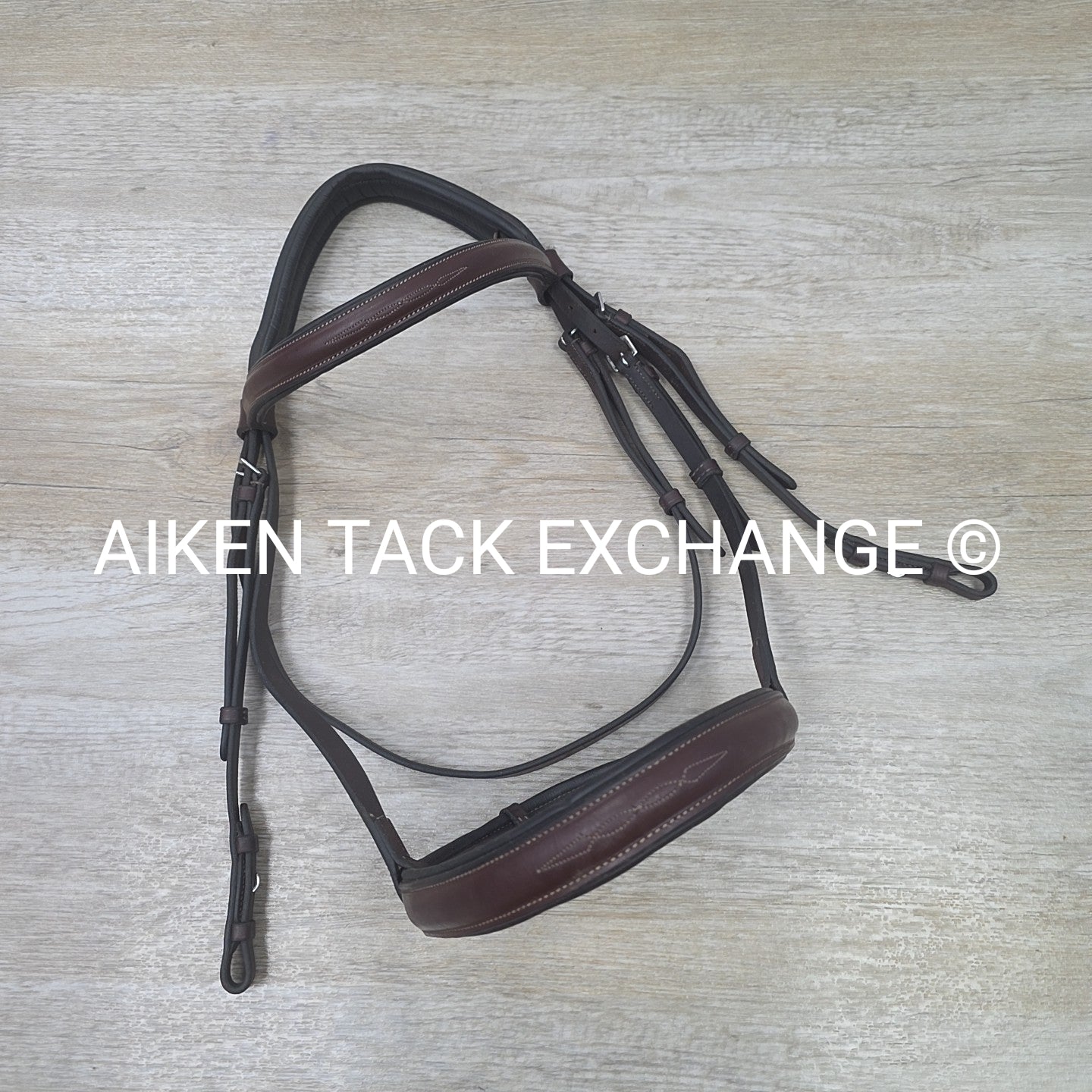 KL Select Red Barn Fancy Stitched Bridle, No Reins, Size Full