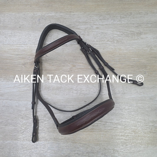 KL Select Red Barn Fancy Stitched Bridle, No Reins, Size Full