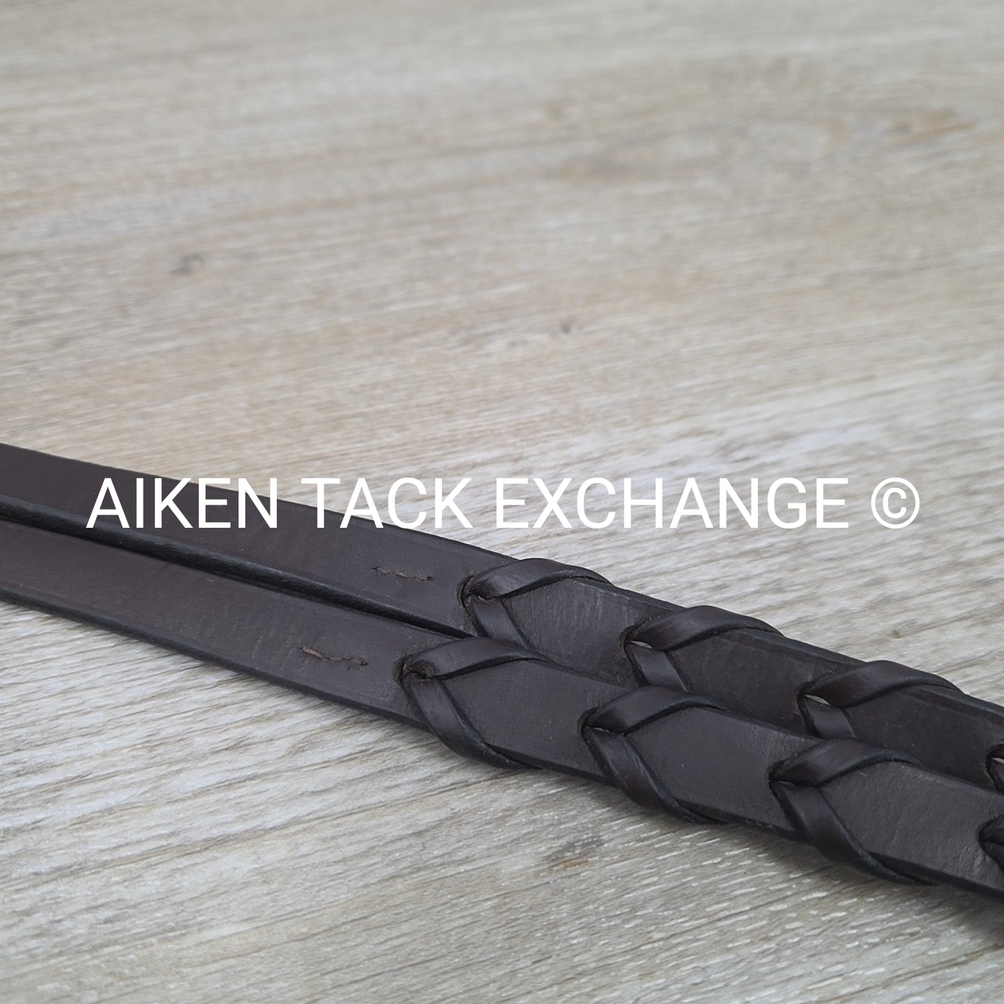 Plain Laced Reins, Brown, 55"