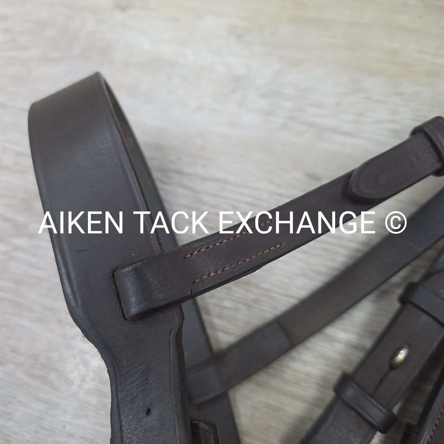 Bobby's English Tack Heavy Duty Flat Hunt Bridle, No Reins, Brown, Size Cob