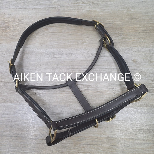 Leather Halter, Brown, Size Full
