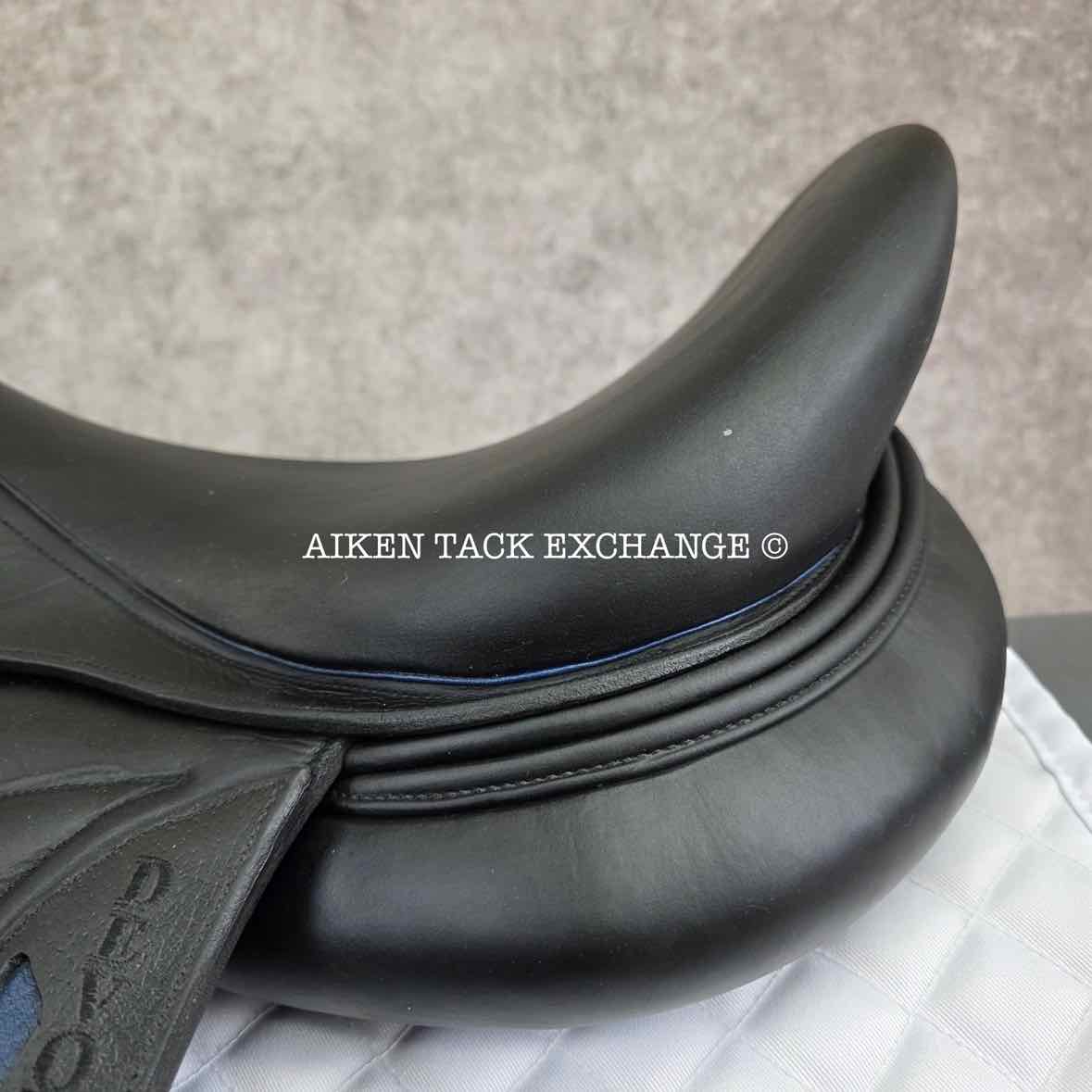 2014 Devoucoux Loreak Monoflap Dressage Saddle, 18.5" Seat, 3 Flap, Medium Wide Tree, D3D Panels, Full Buffalo Leather