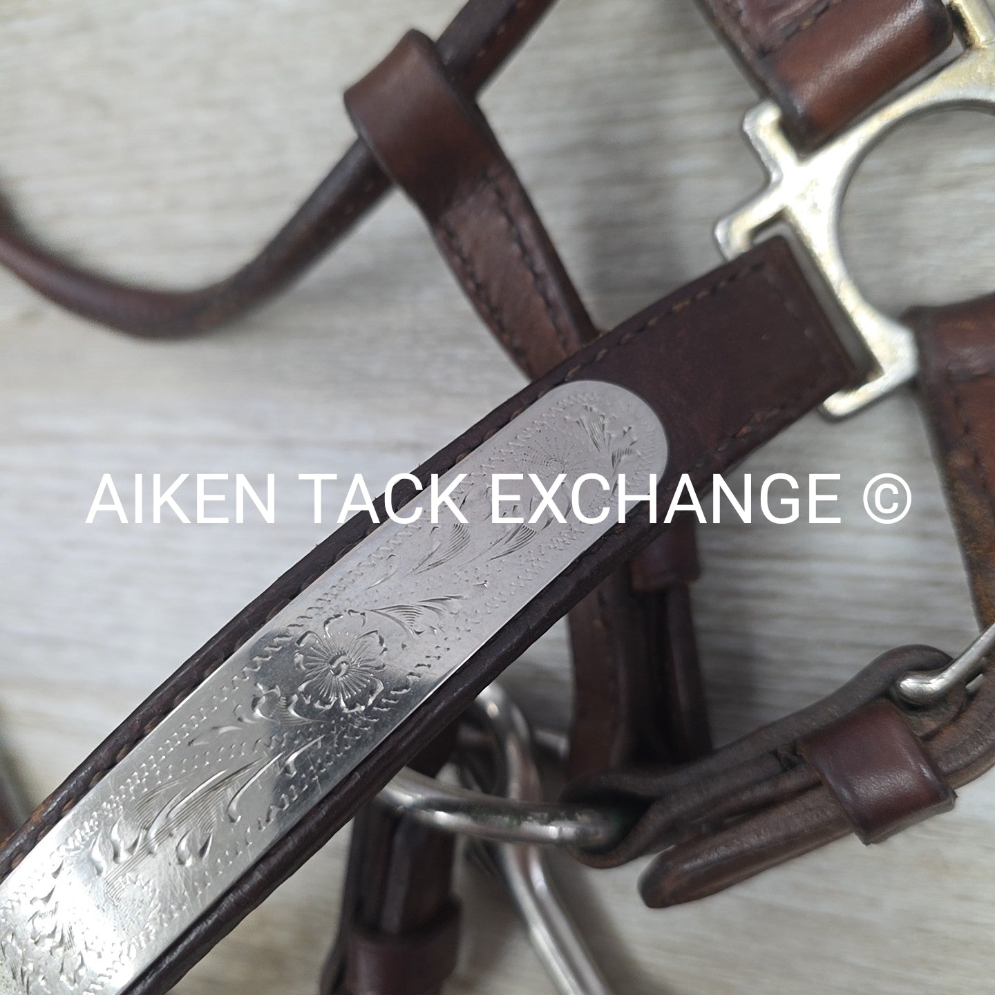 Circle Y Engraved Show Halter with Matching Lead, Size Full