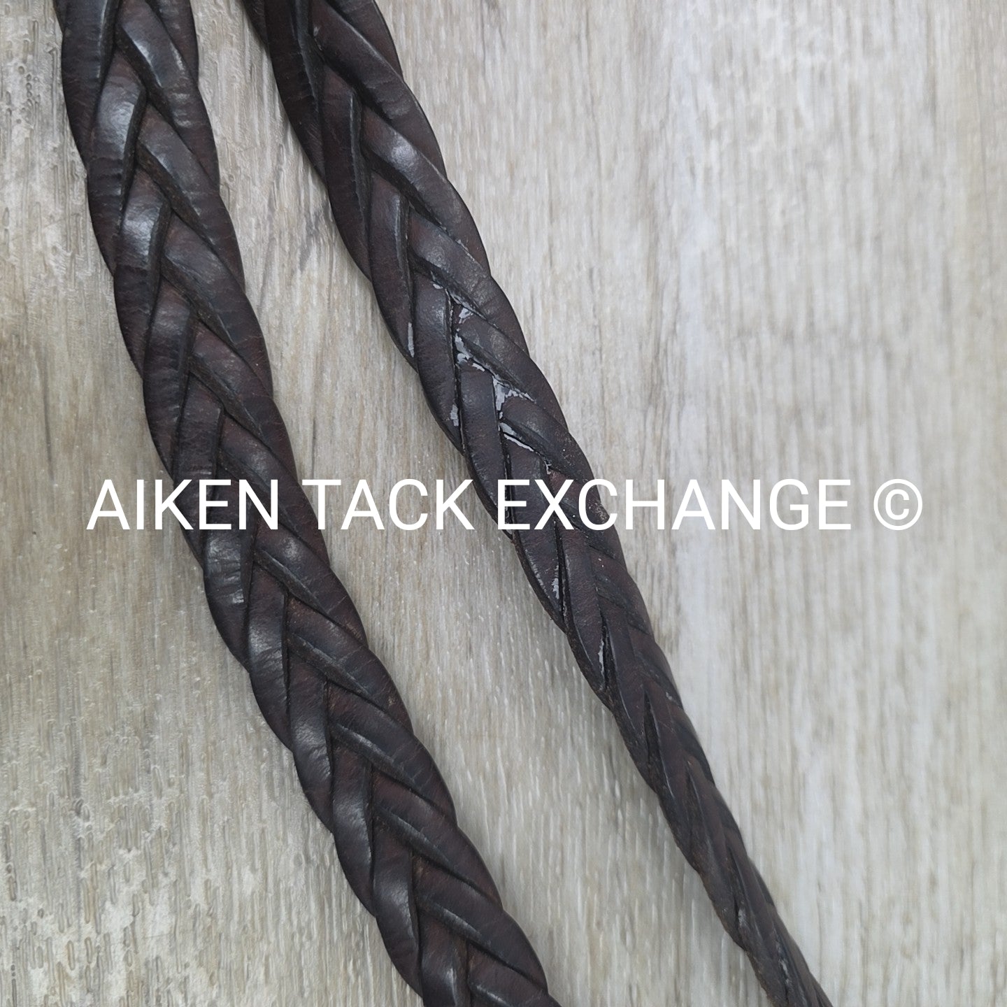 Tory Leather Braided Reins, Brown, 60"