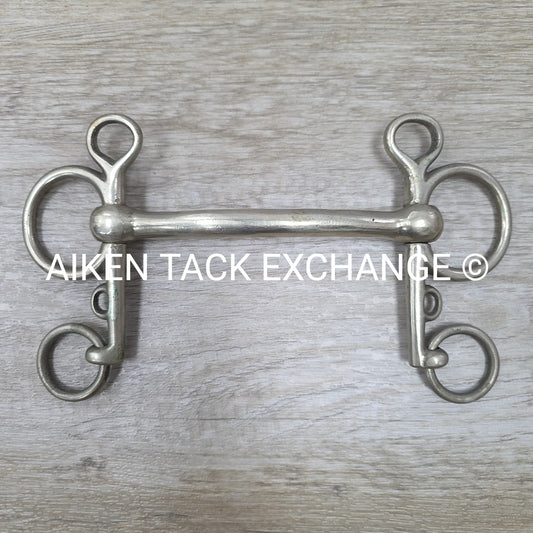 Never Rust Mullen Mouth Pelham Bit (No Hooks & Curb Chain) 4.75"