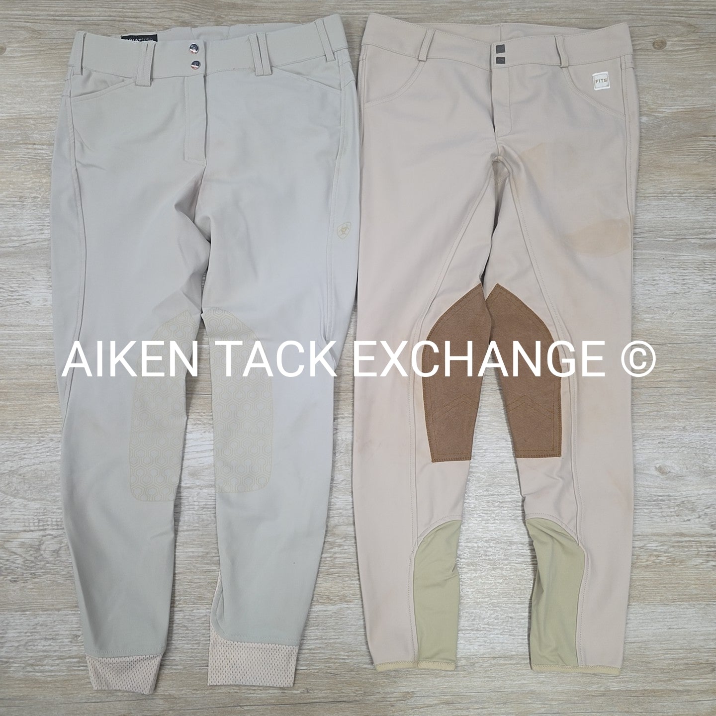 BARGAIN BUNDLE: 2 Pairs of Knee Patch Breeches, Ariat & FITS, Size 30