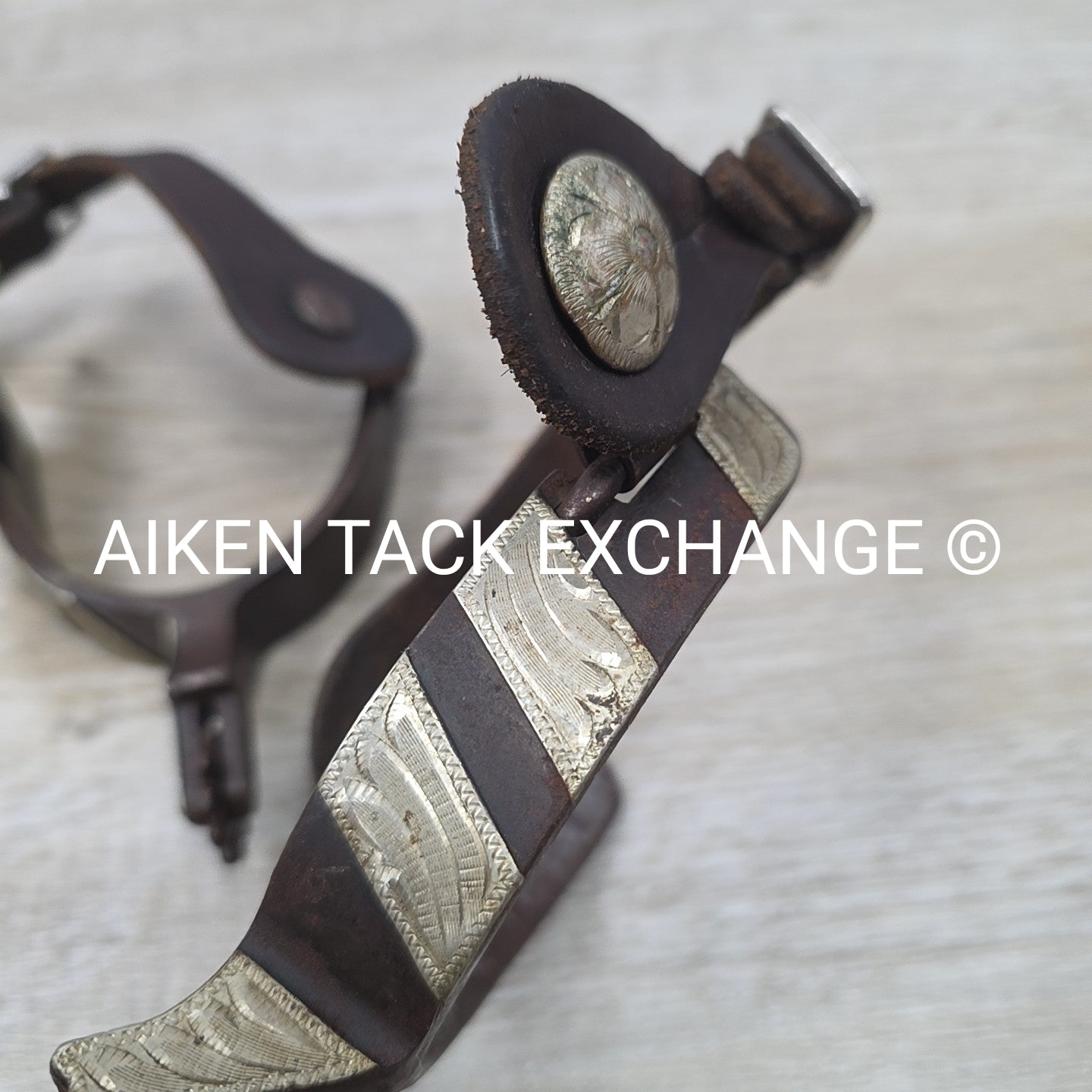 Classic Equine Cowboy Series Spurs with Chap Guard & Leather Spur Straps