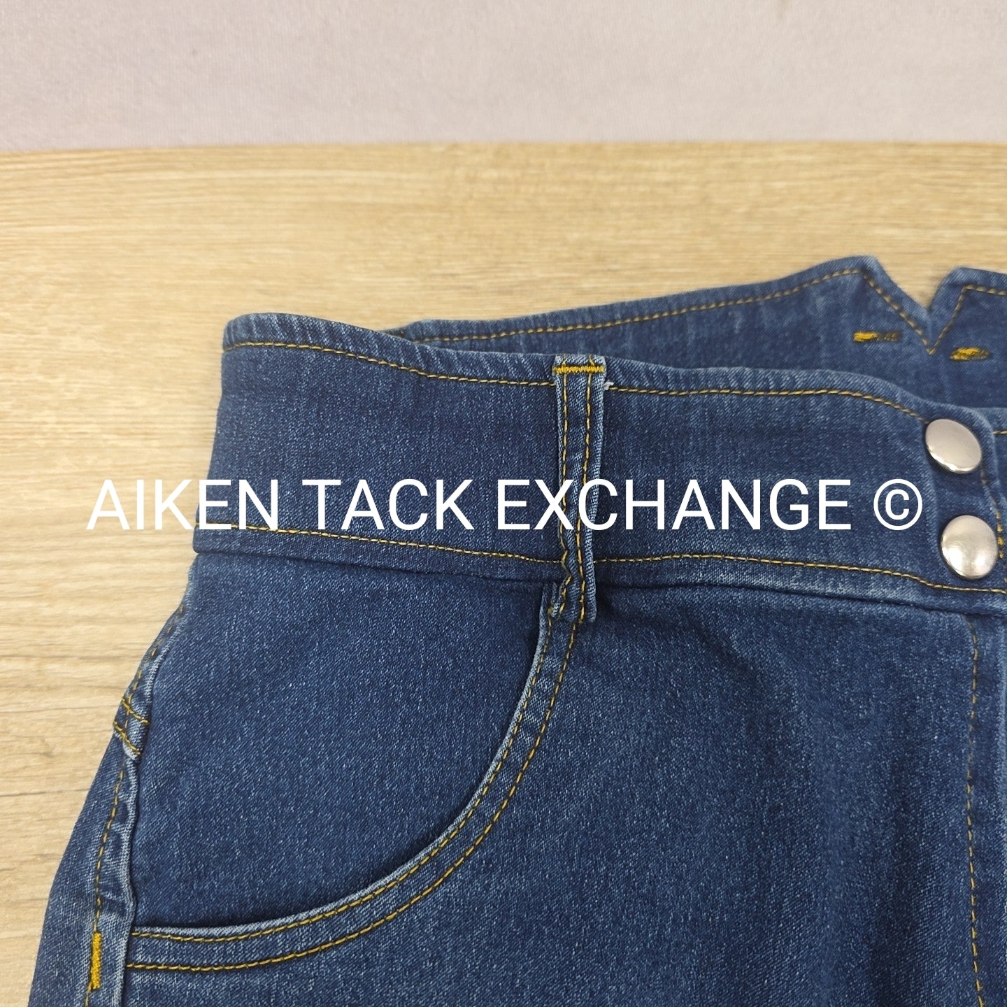 Denim Silicone Grip Full Seat Breeches, Size 30