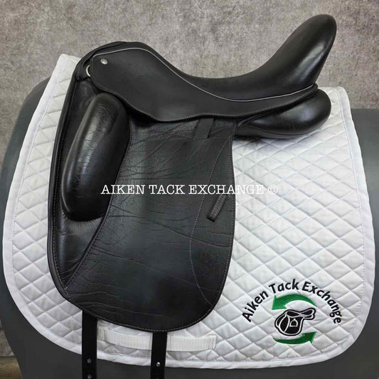 2012 Custom Saddlery Icon Star Monoflap Dressage Saddle, 17.5" Seat, Adjustable Tree, Wool Flocked Panels