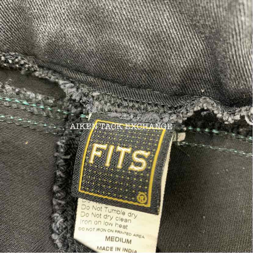 FITS Denim Silicone Full Seat Breeches, Size Medium