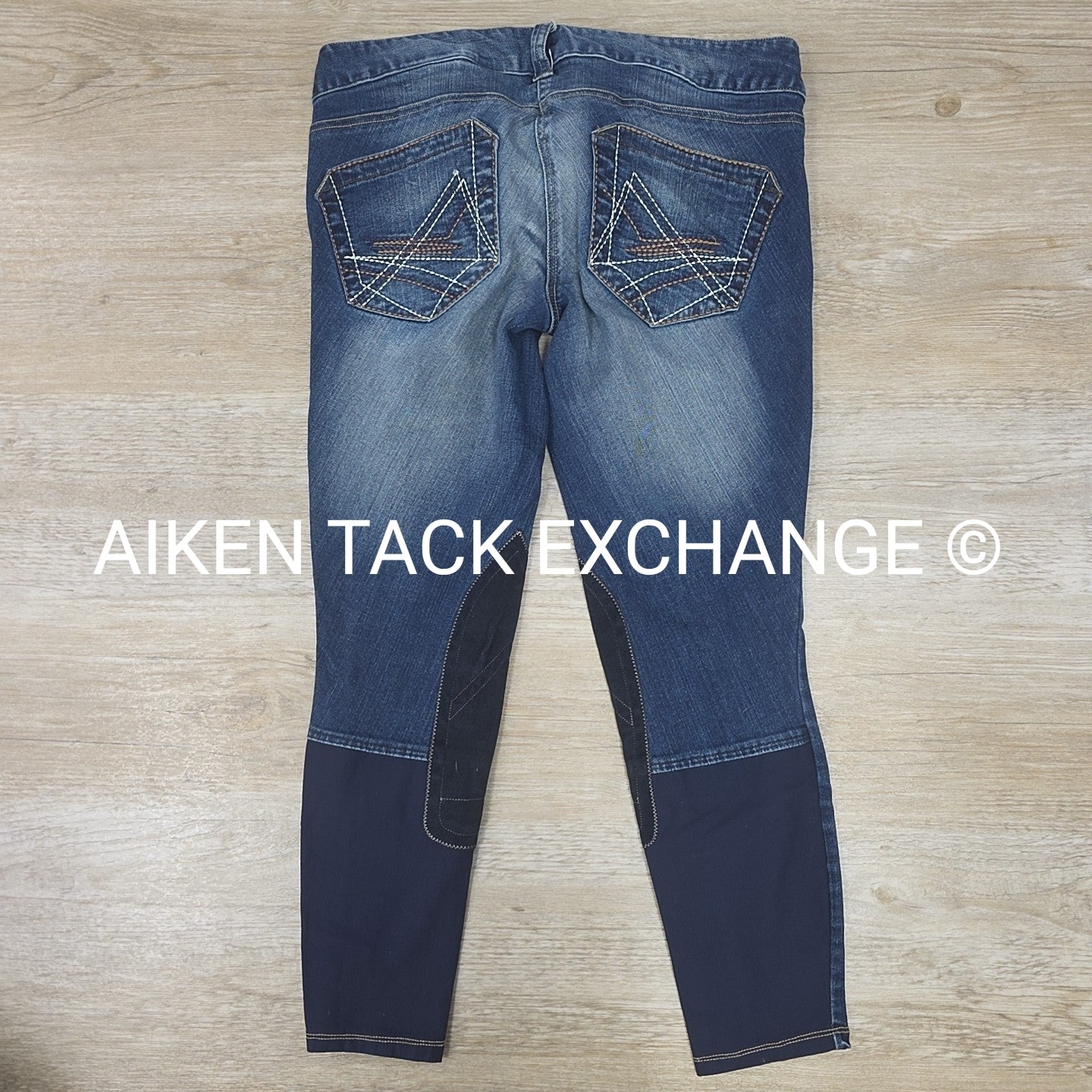 Ariat Denim Knee Patch Breeches, Women's 30