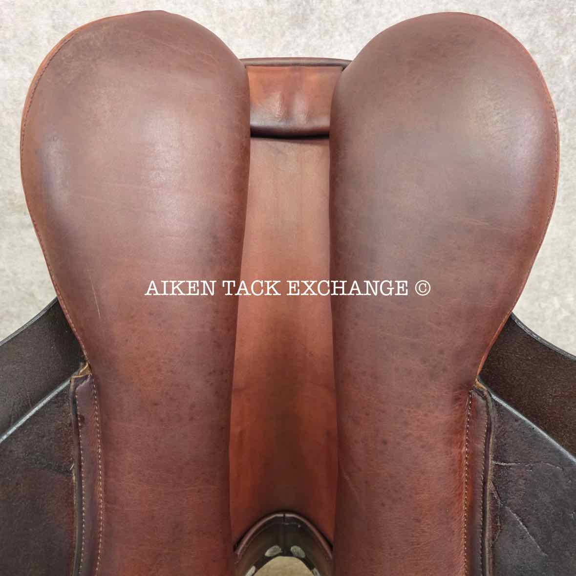 2008 Frank Baines Elan Close Contact Jump Saddle, 17.5" Seat, Medium Tree, Wool Flocked Panels