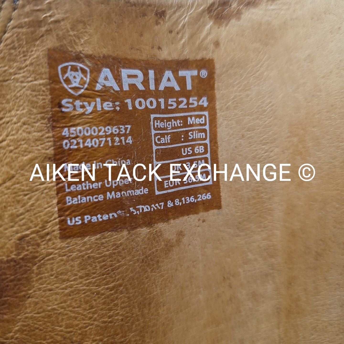 Ariat Cadence Dressage Boots, Size 6 Medium Slim