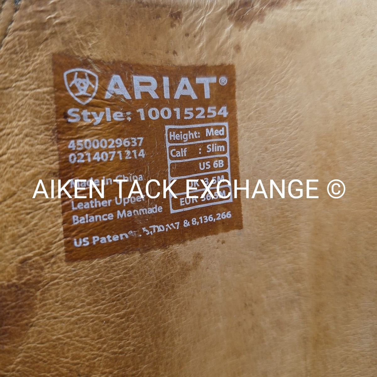 Ariat Cadence Dressage Boots, Size 6 Medium Slim