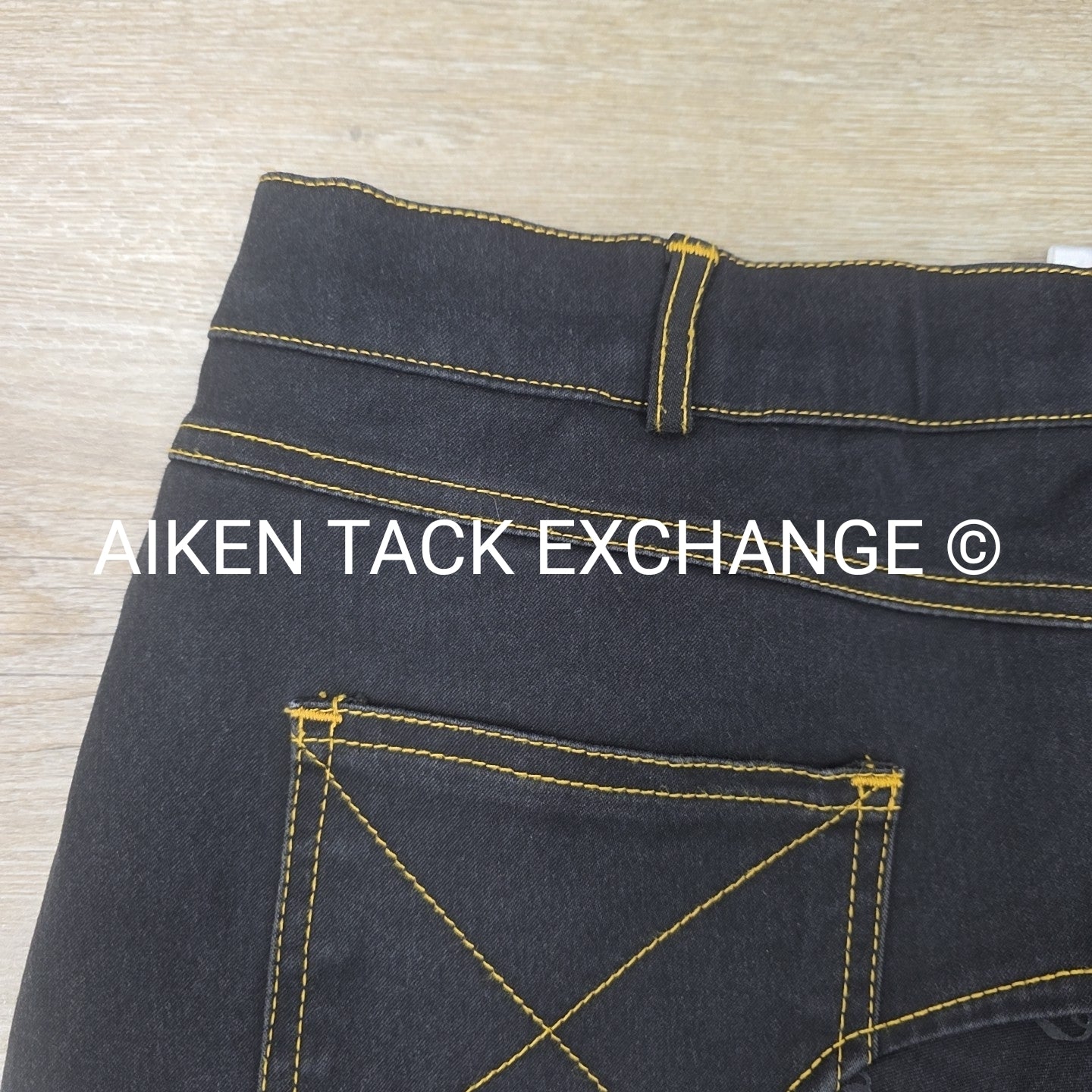Horze Jessie Denim Silicone Grip Full Seat Breeches, Women's 30