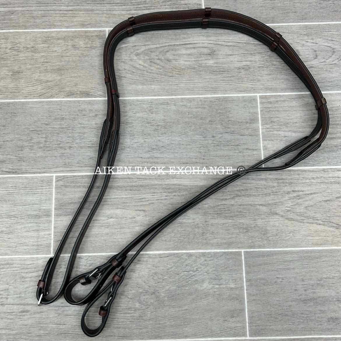 KL Select KL Italia Burghley Bridle with Reins, Brown, Size Full