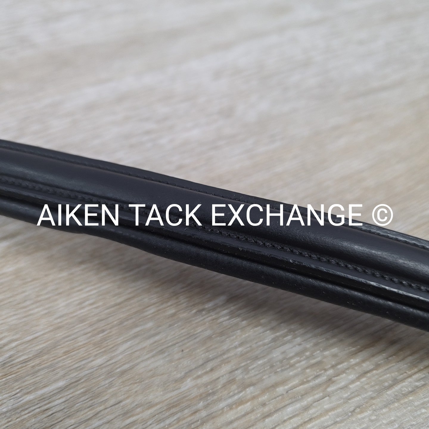 Padded Plain Raised Browband, Black, 14"