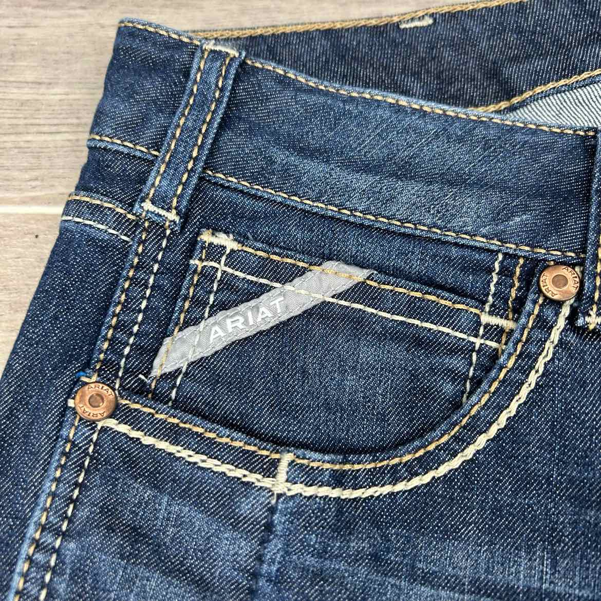 Ariat Rebar Mid Rise Boot Cut Jeans, Size 33 R