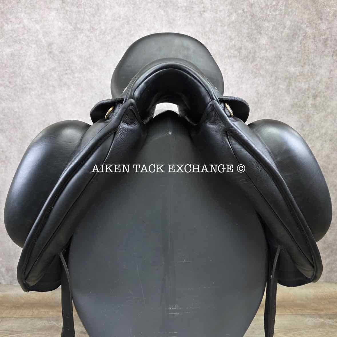 2016 Custom Saddlery Wolfgang Solo Monoflap Dressage Saddle, 17.5" Seat, Adjustable Tree, Wool Flocked Panels