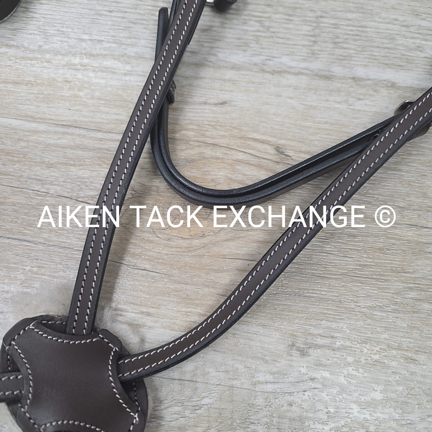 HDR Pro Mono Crown Raised Figure 8 Bridle with Rubber Reins, Havana, Oversize
